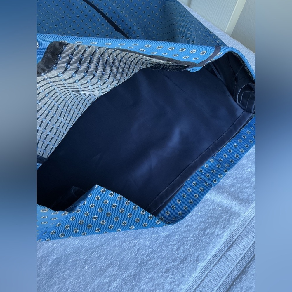 J. Crew Blue Mini Dress with Black Trim - Picture 9 of 14